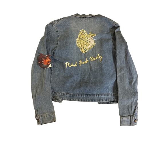 Apple Bottoms “Picked Fresh Daily” Denim Jacket | Medium | Y2K Vintage | NWT - Picture 7 of 8